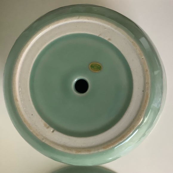 NEW Celadon Green Planter and dish set - Picture 7 of 12